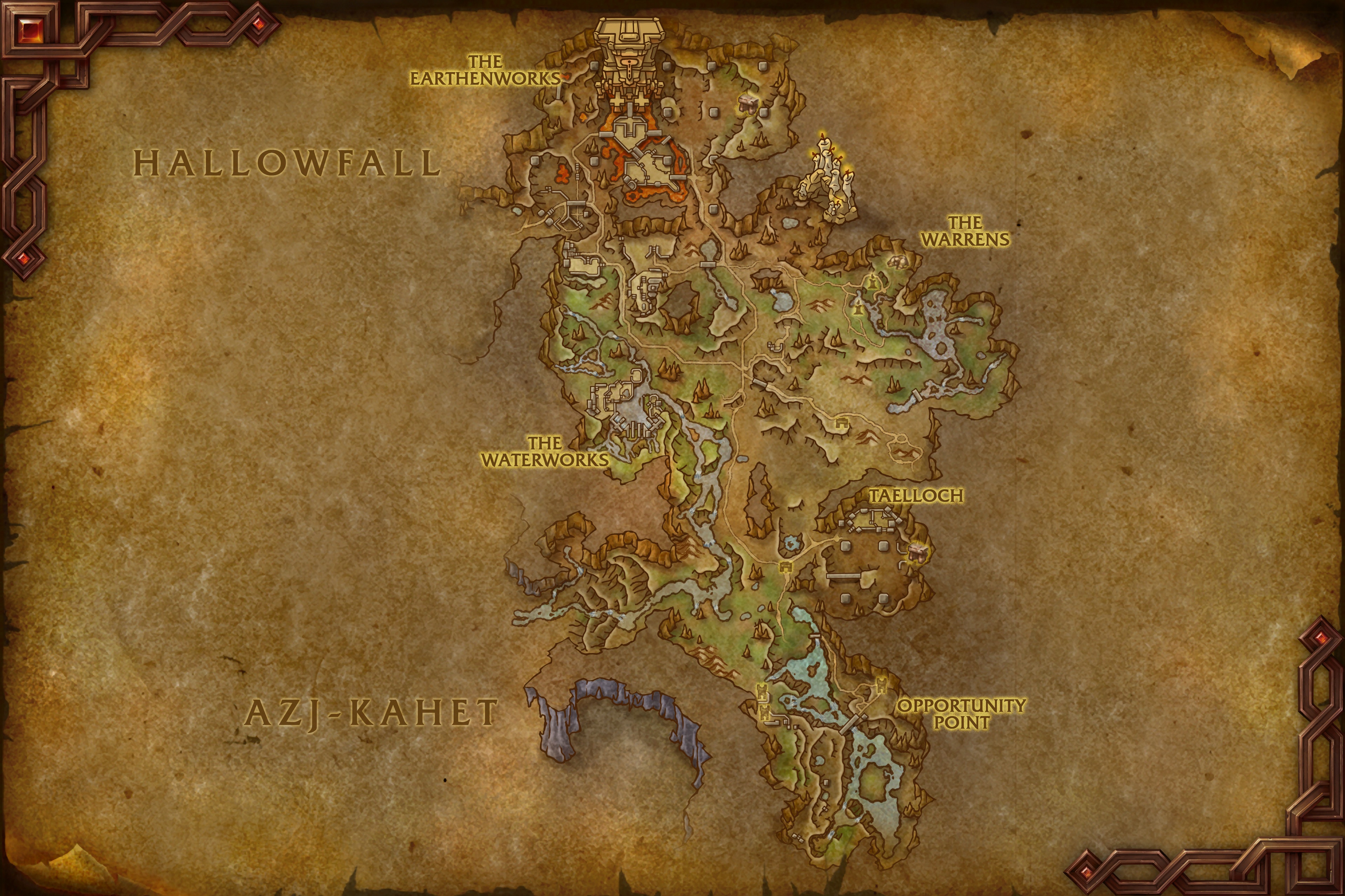 New in game maps on the war within beta city of threads earthen