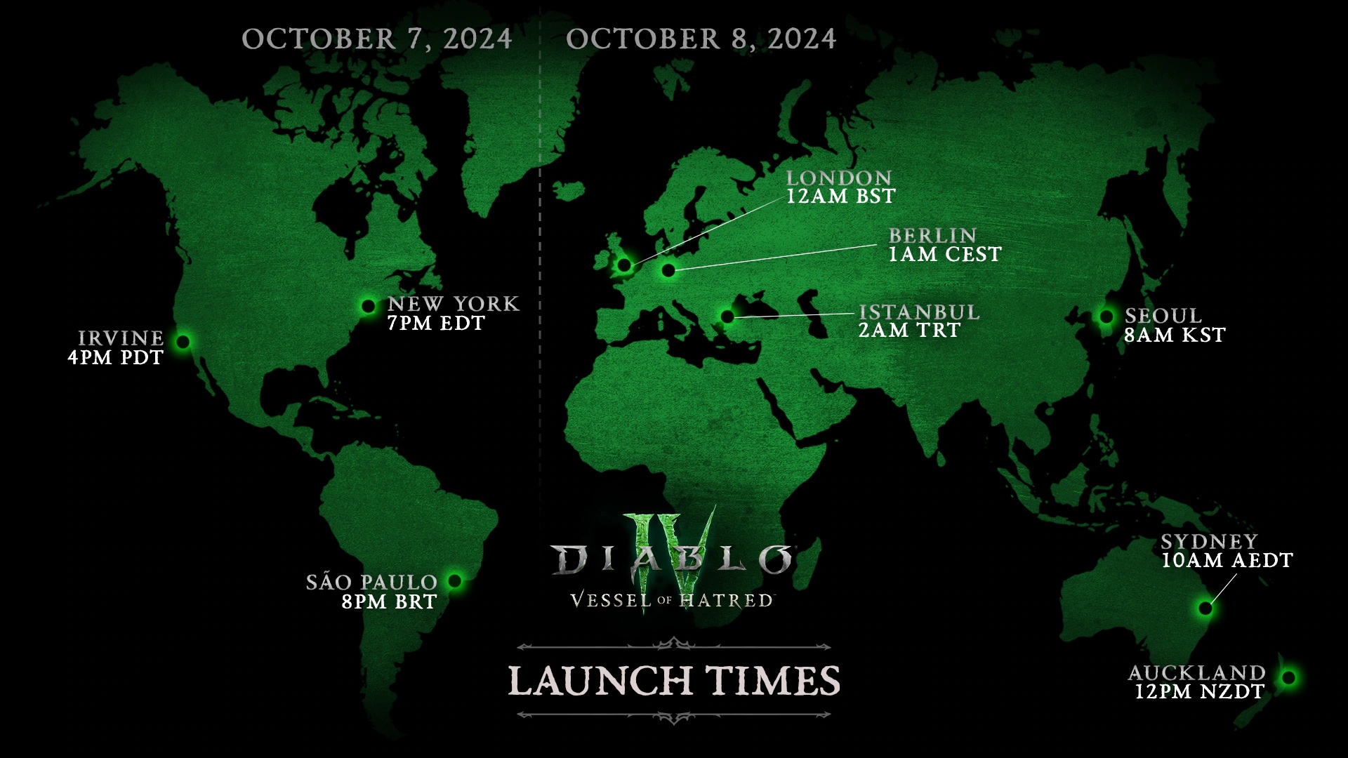 Diablo 4: Vessel of Hatred Launch Times and Release Dates - October 7 ...