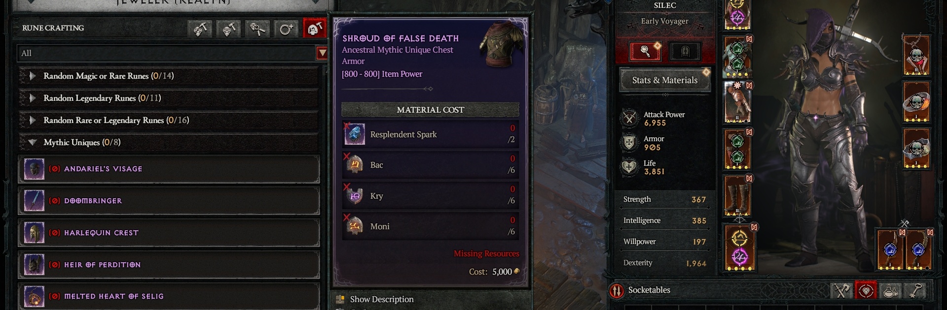 Shroud of False Death Mythic Unique Crafting Not Yet Available - Diablo ...