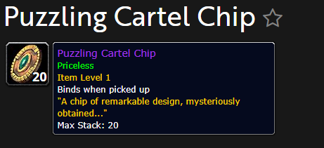 Puzzling Cartel Chips Bring A Real Bad Luck Protection System Into WoW - Let's Discuss