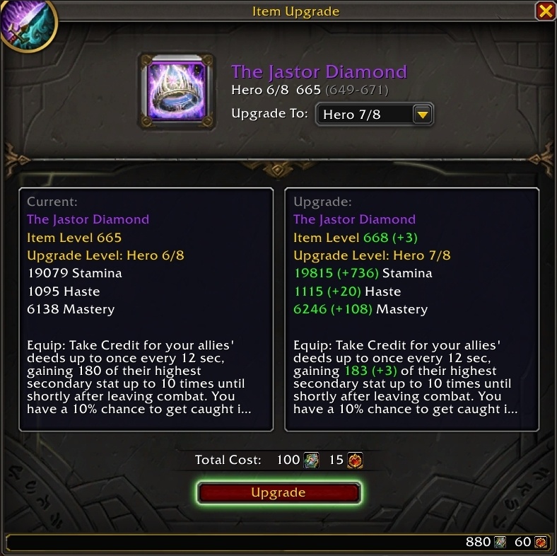 Gilded of the Undermine Discounted Upgrades Check Highest Item Level for Each Slot