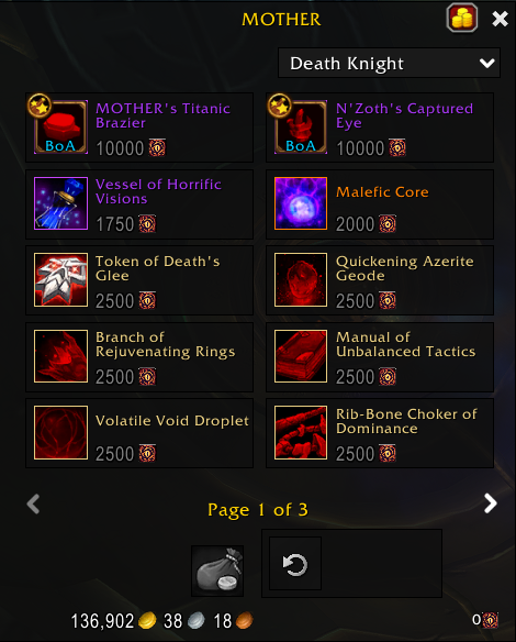 Datamined Decor Cost Tuning Hotfixes - Nerfed Echoes of Ny'alotha and New Available Item