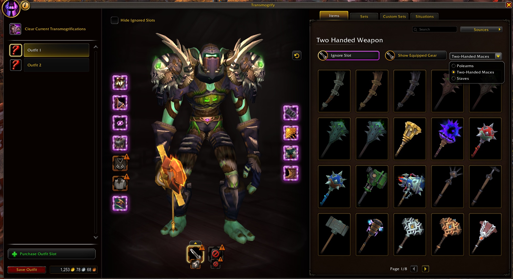 Artifact Weapons No Longer Transmoggable for Unusable Weapons in Midnight Pre-Patch