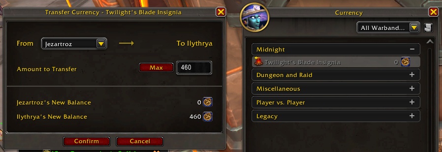 Pre-Patch Currency Transfer Re-enabled