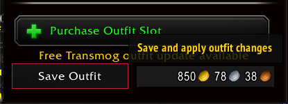 One Free Transmog for Each Character Now Available