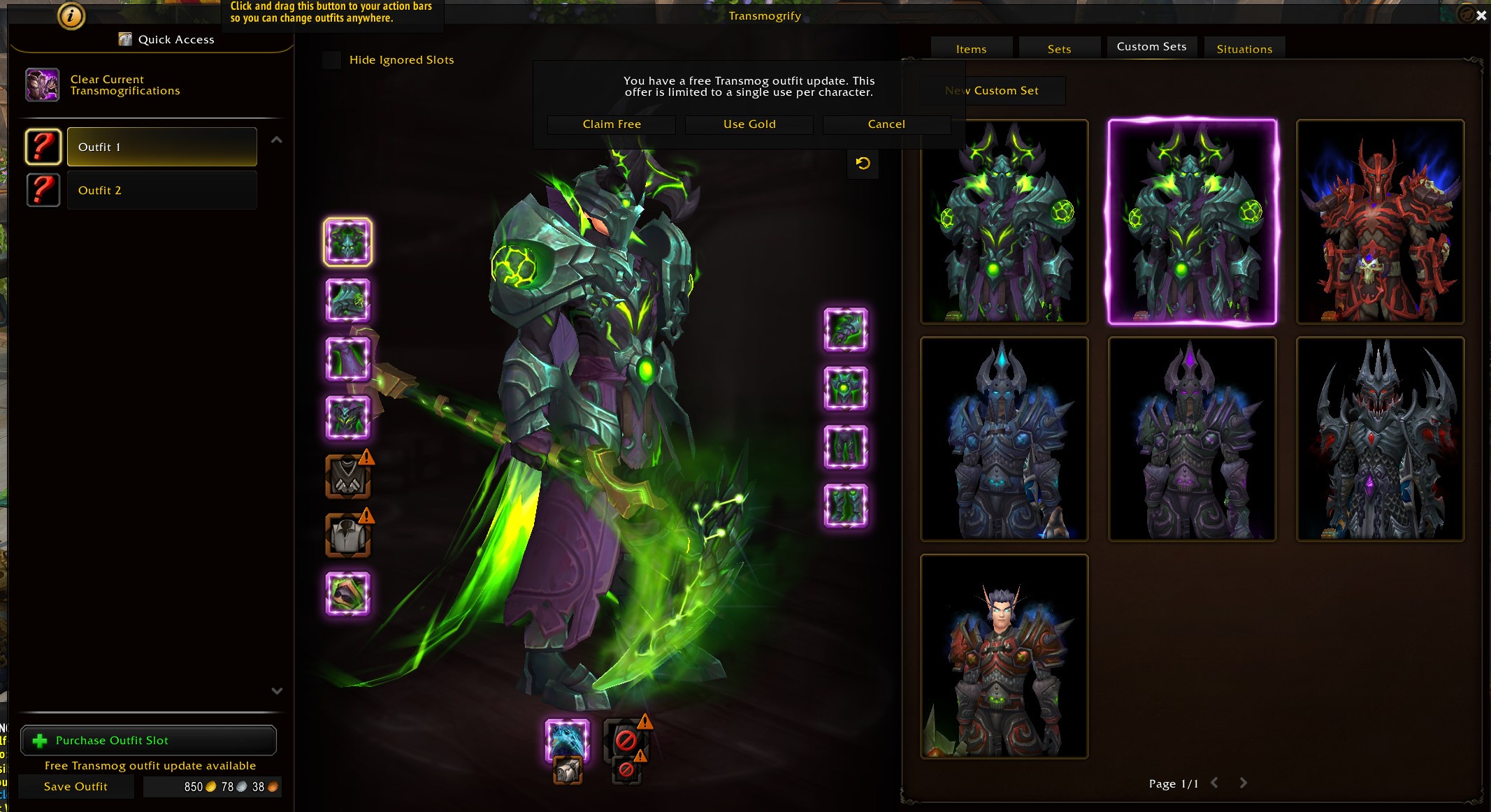 Free Transmog Option