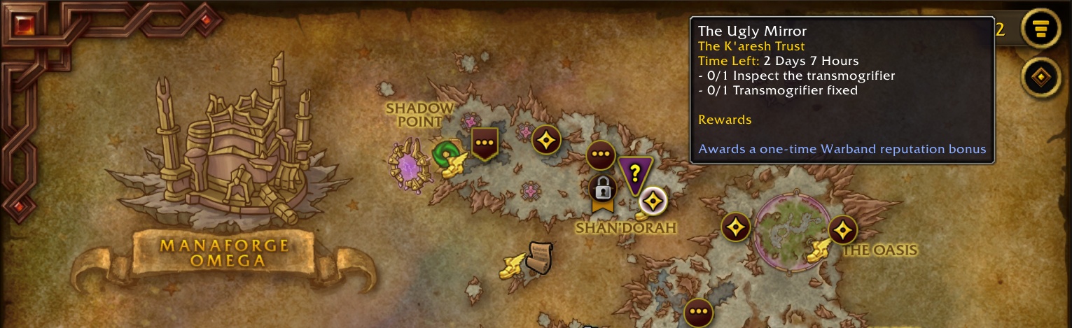 Missing Gold Rewards from World Quests in the Midnight Pre-Patch