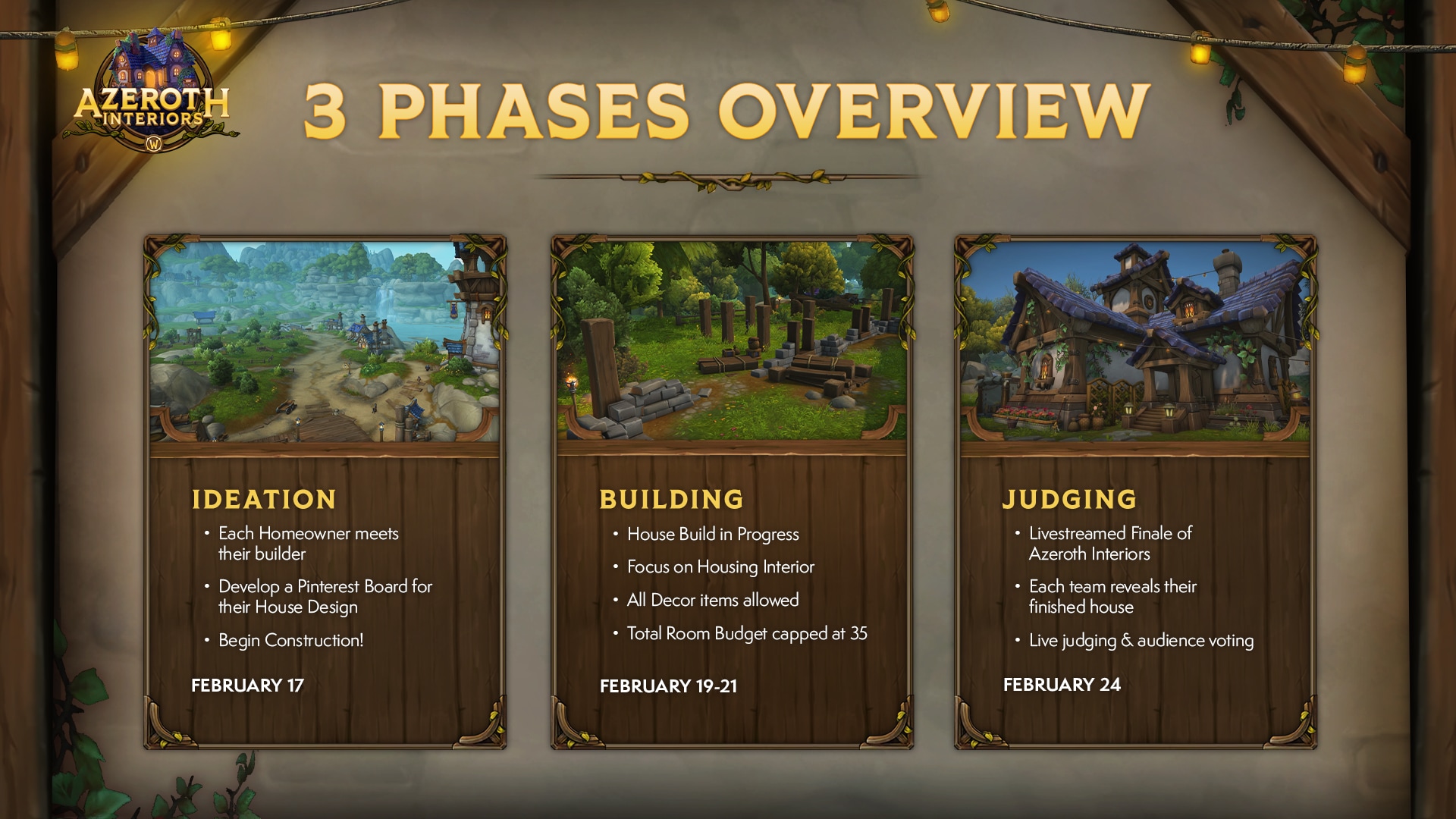 Azeroth Interiors: Player Housing Challenge Begins Today