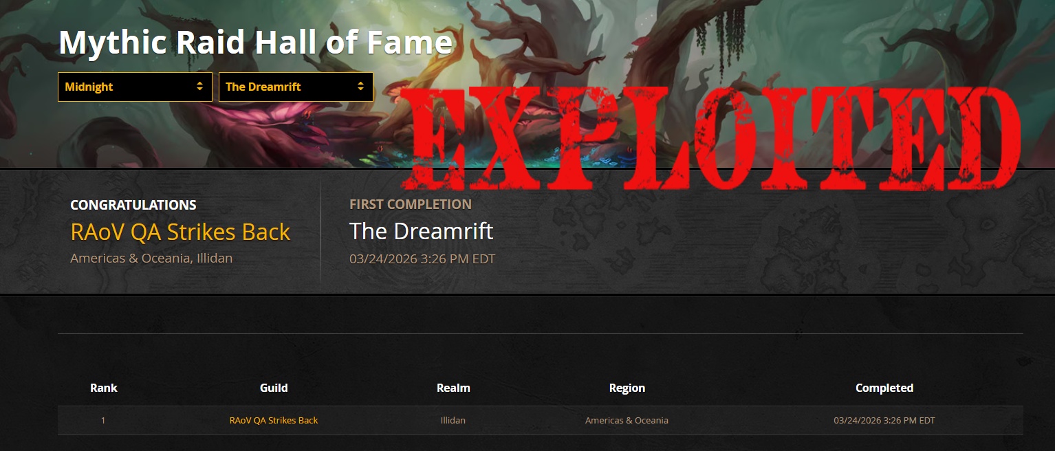 The Dream Rift Loading Screen World First Dreamrift Exploit Removed by Blizzard - Wowhead News