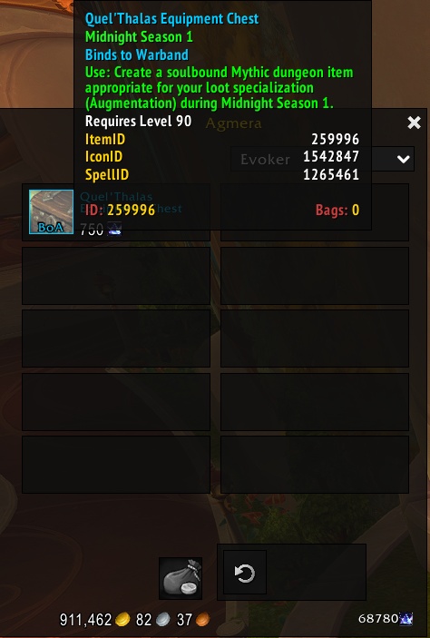Buy Champion Gear with Voidlight Marl Using Mythic+ Cache