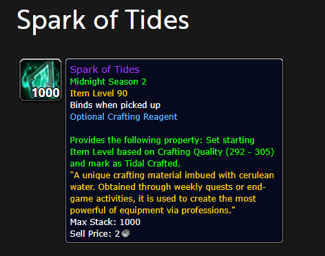 Three Sparks Available This Week for Some Characters (But Not All)