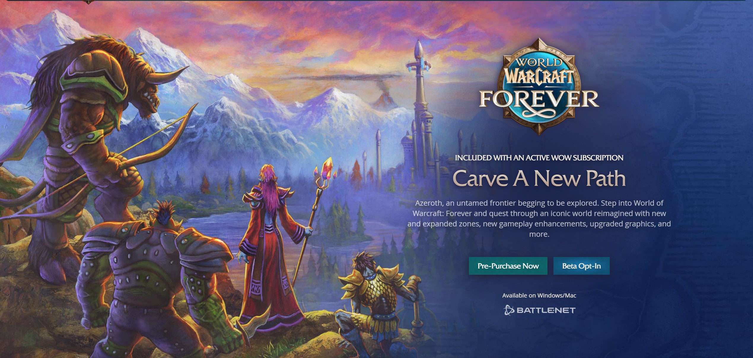 Opt-In for the World of Warcraft: Forever Beta - Noticias de Wowhead
