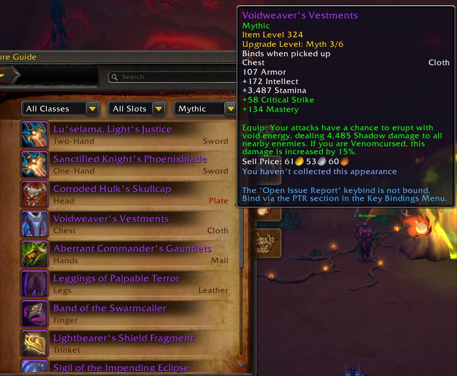 Mythic Kith'ix No Longer Drops Myth 9/6 Loot on Patch 12.1.5 PTR