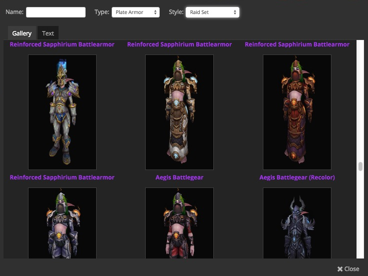 New Site Feature Dressing Room Tool For Custom Transmog