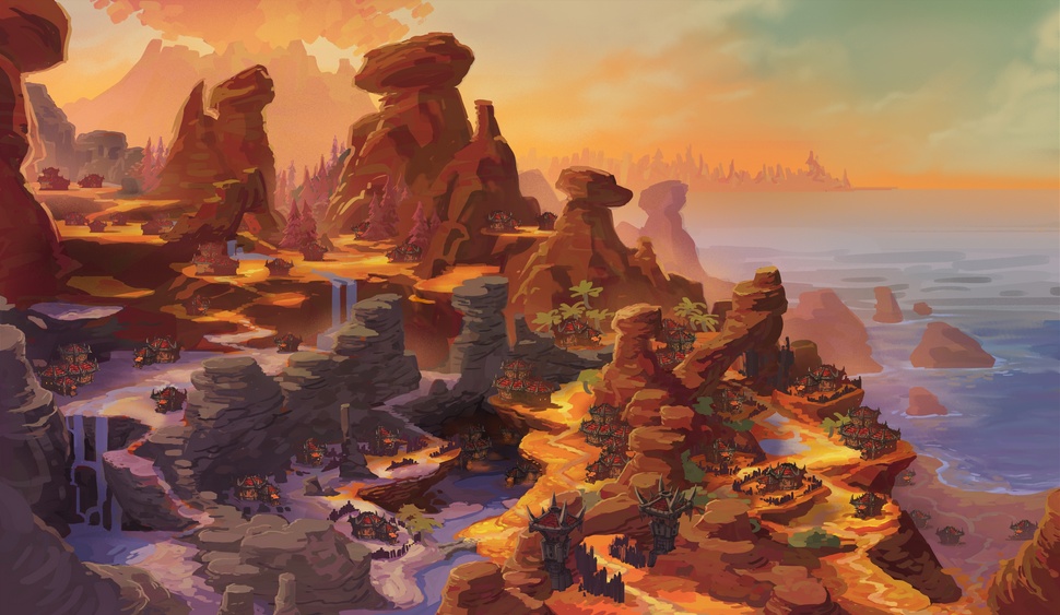 Обзор жилья для игроков в World of Warcraft Midnight 13 концепт-арт жилой зоны орды