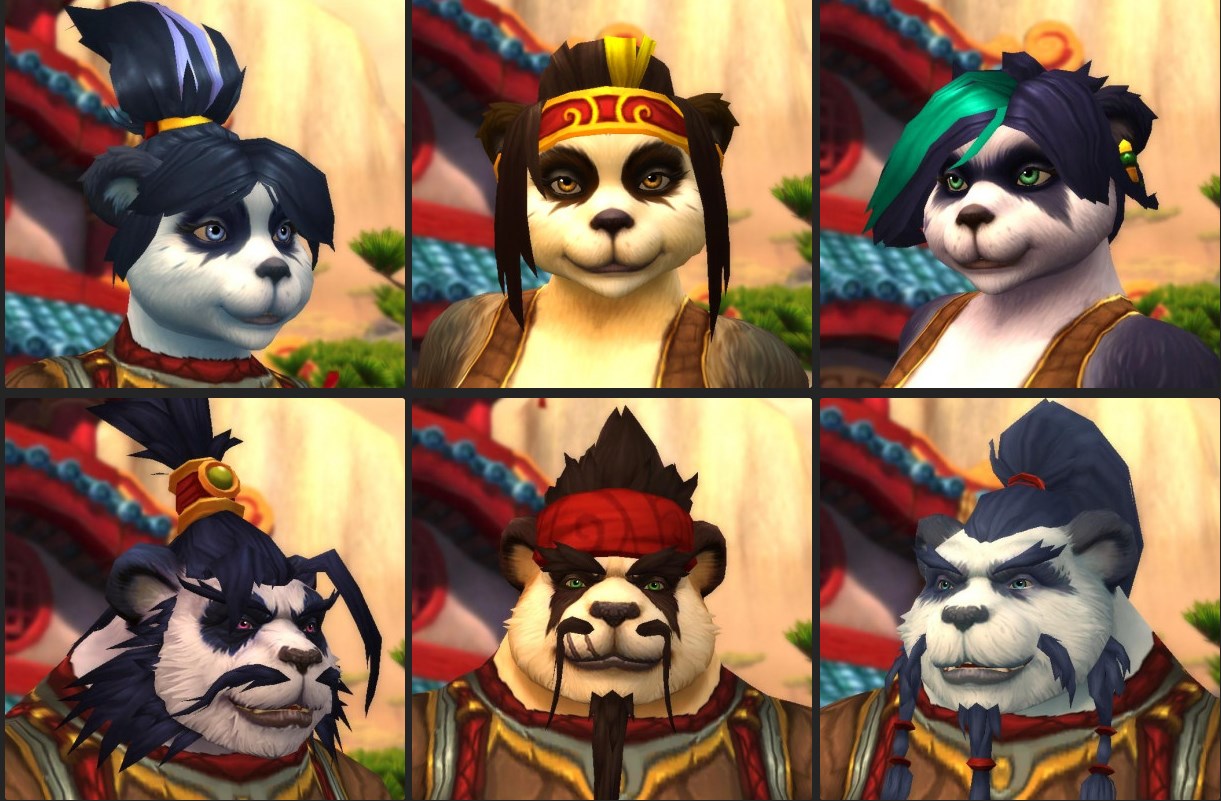 New Pandaren Character Customization Options in Shadowlands.