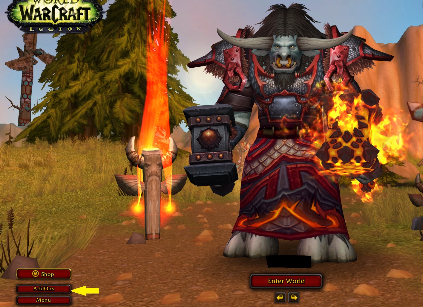 wow addons not showing up on character screen