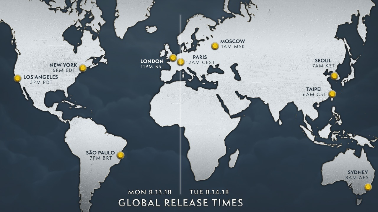 Global Launch Time Zone Map Global Launch Time Zone Map