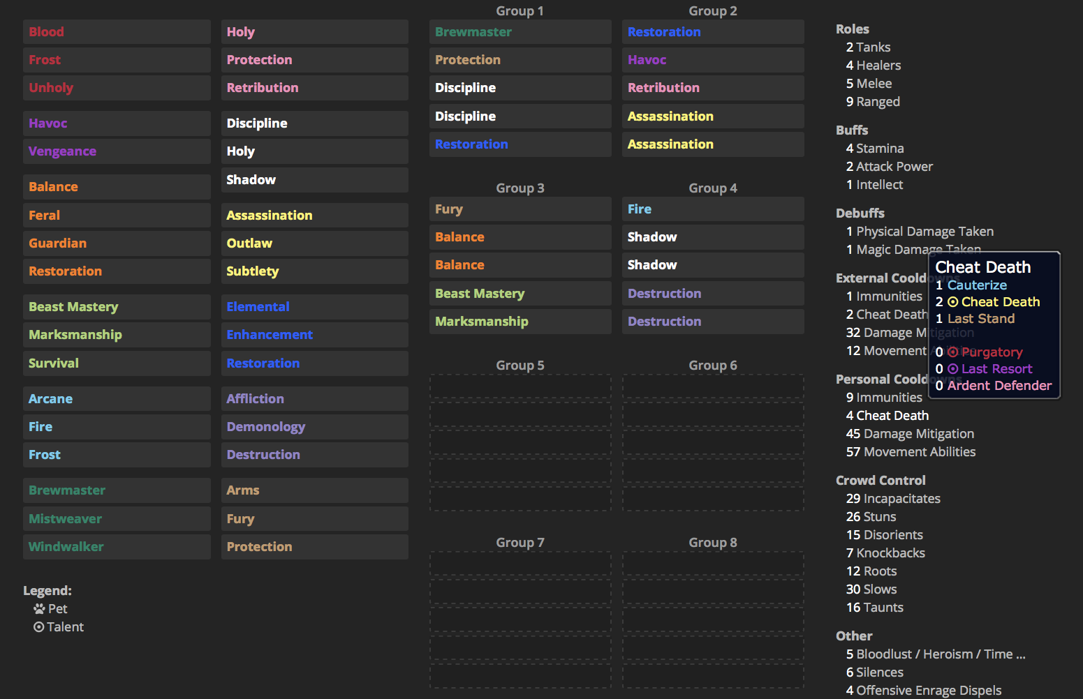 Raid Composition Tool Improvements - Categories for External/Personal ...