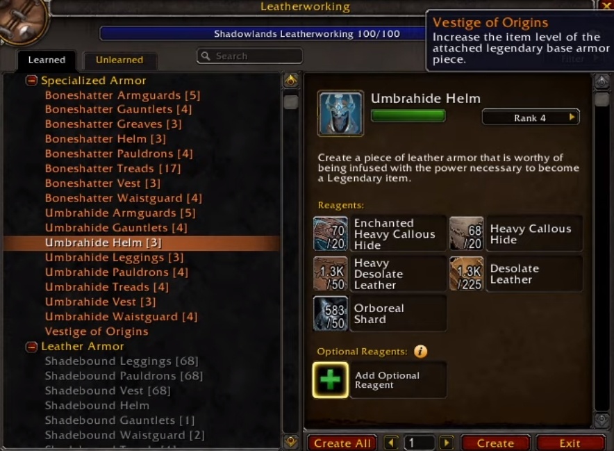 How To Craft Shadowlands Legendaries Base Item Costs Runecarver Upgrades Guides Wowhead