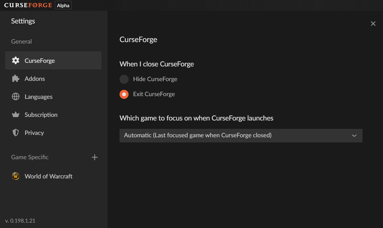 New Standalone CurseForge Client - Manage Addons without the Overwolf App -  Wowhead News