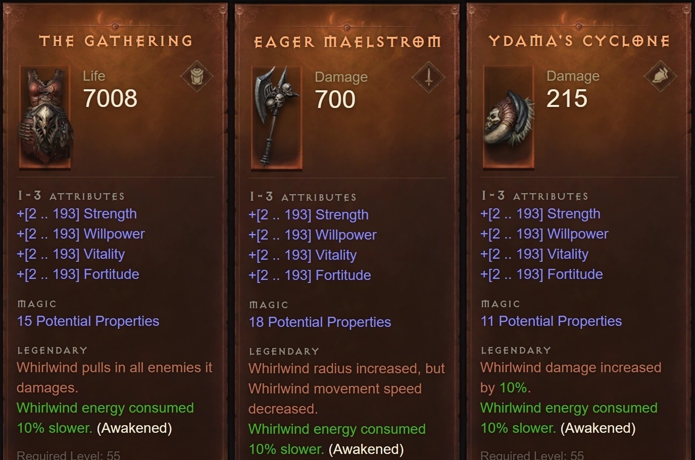 Best Rank 10 Legendary Rewards in Diablo Immortal .