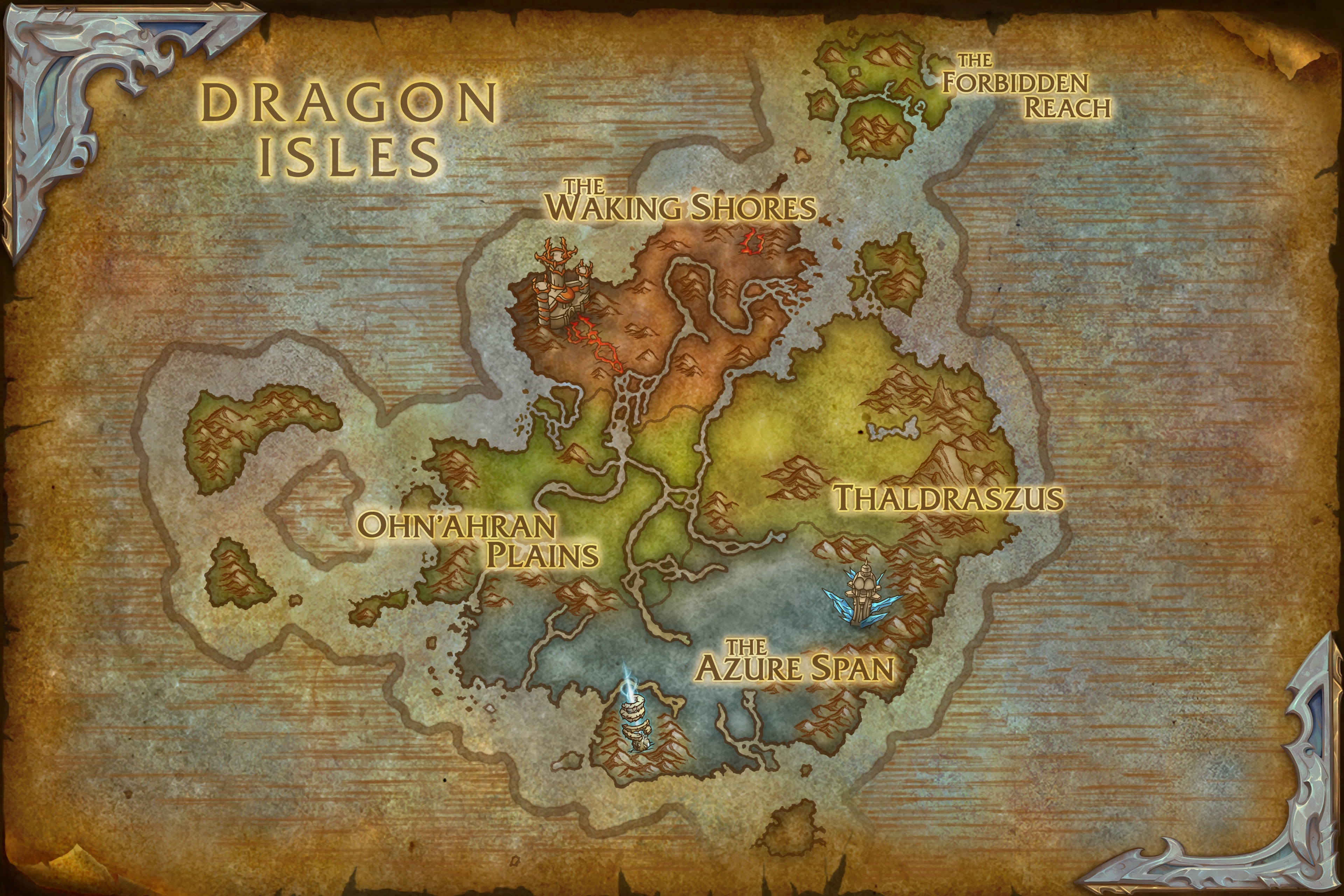 Dragonflight Alpha Maps - Dragon Isles, Overworld, The Azure Vault, Uldaman  - Wowhead News