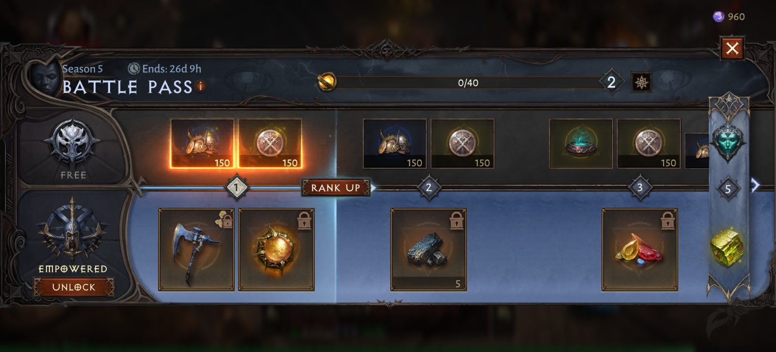 Best Rank 10 Legendary Rewards in Diablo Immortal .