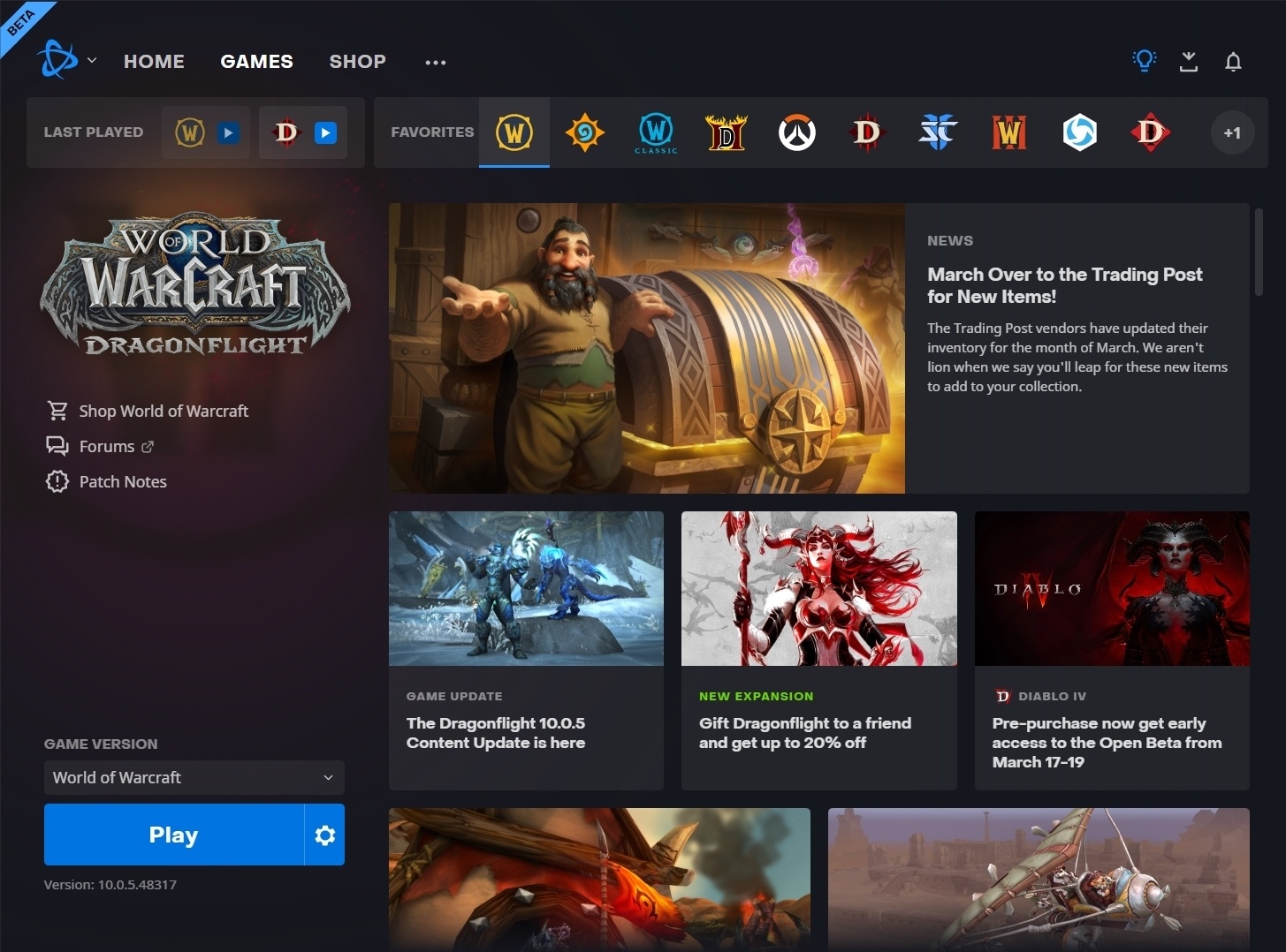 New Battle.net Launcher Update Adds Home Page and Quick Launch Buttons -  Wowhead News