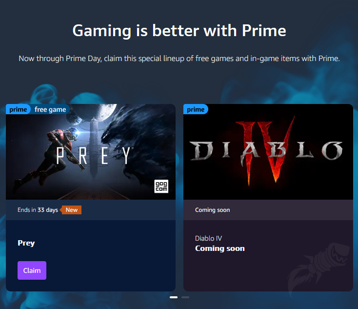 Prime Gaming is giving away four games for free!