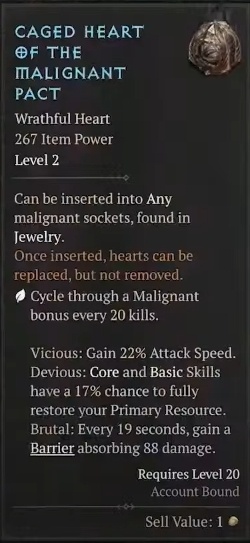thumbnail image 2 of Diablo 4 Items – 500x Malignant Hearts – Softcore – Season 11 – PC/Console Crossplay 2 of 5