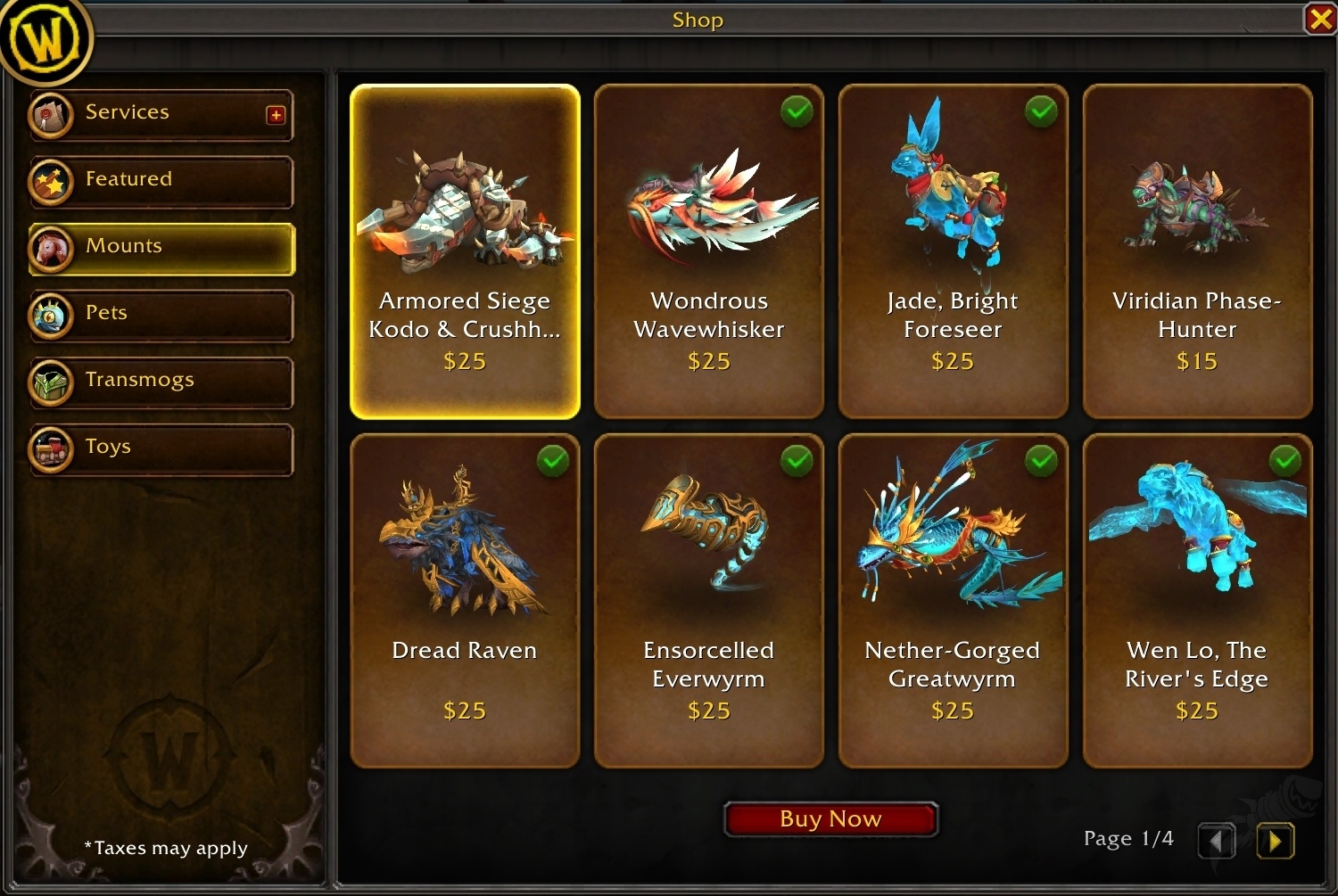 The Mighty Kodo Pack Now Available at the In-Game Store - Kodo Mount and  Pet - Новости Wowhead