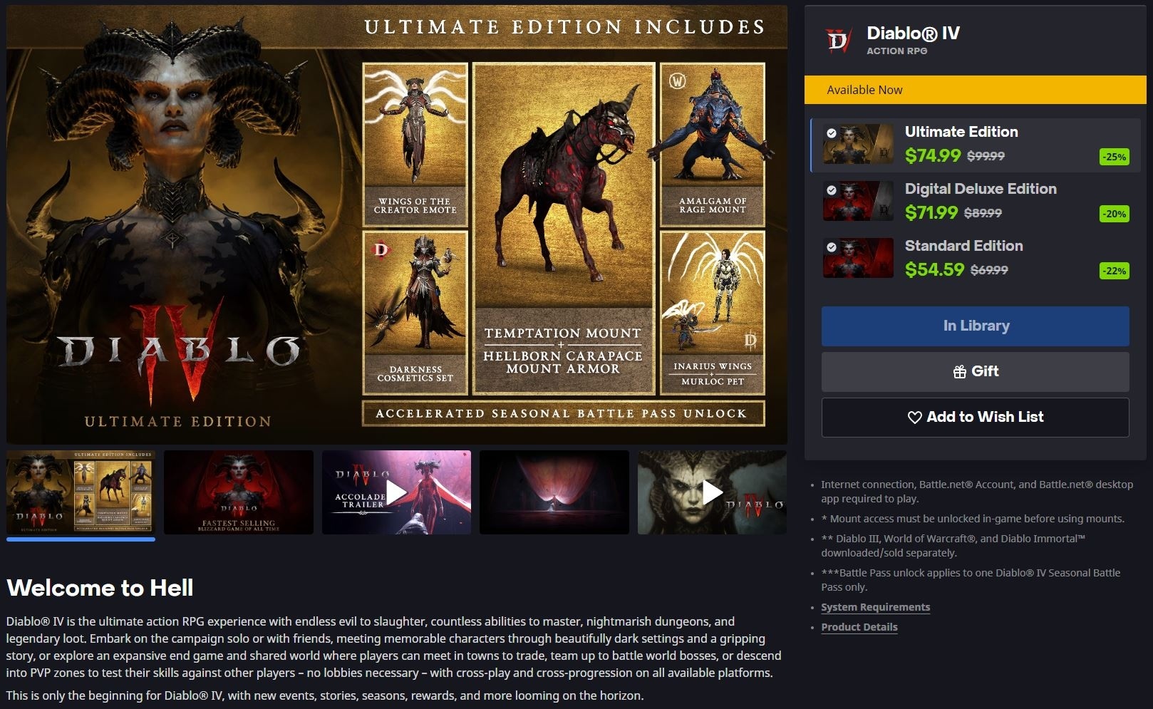 Get the Death's Burden Mount bundle for Diablo 4 from  Prime Gaming