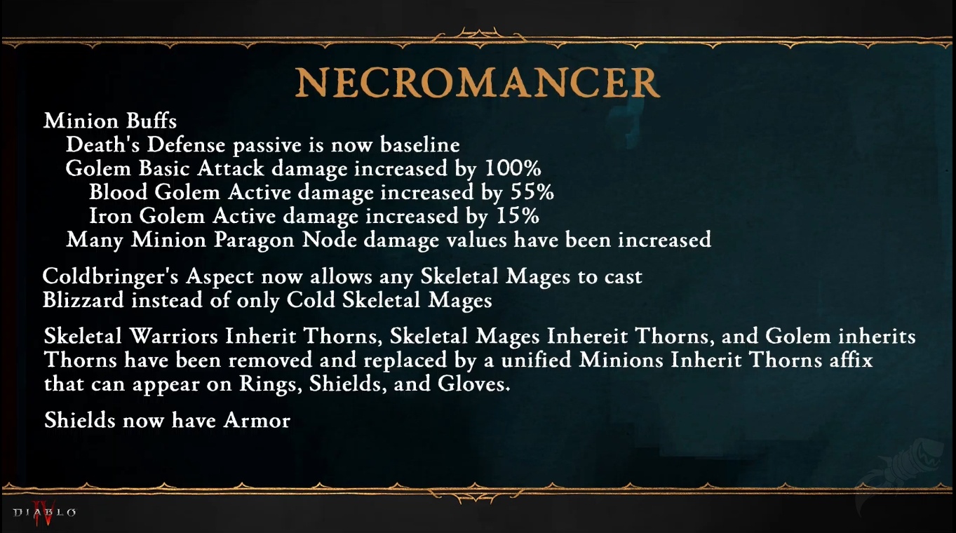 Necromancer Changes 