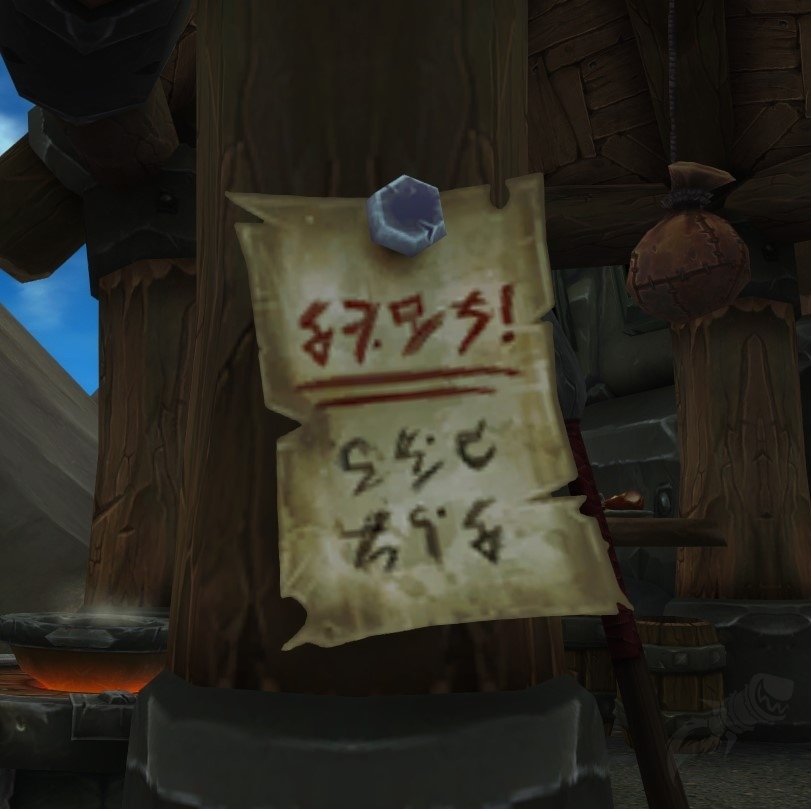Letrero Normal Letrero escrito a mano - Entidad - World of Warcraft