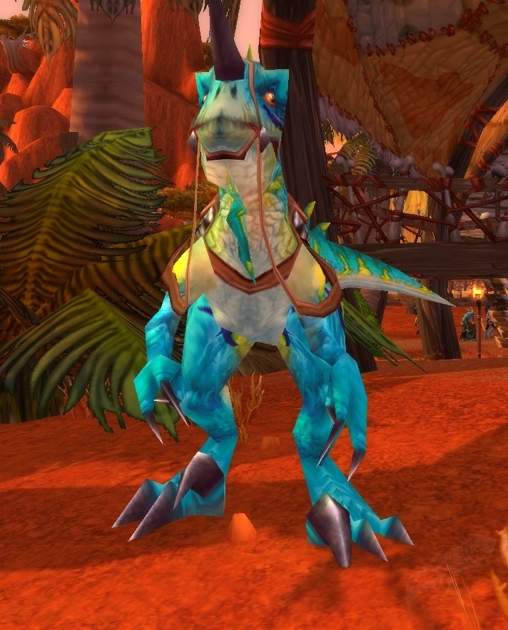 Riding Raptor Yellow Hat Turquoise Riding Raptor - NPC - Mists of Pandaria Classic