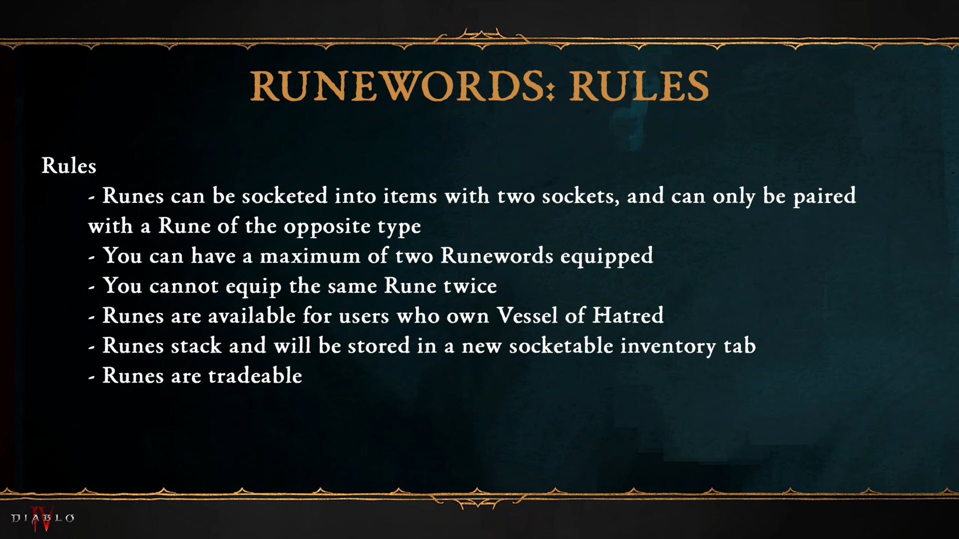 Runewords Are Coming To Diablo 4 - Vessel of Hatred Exclusive 