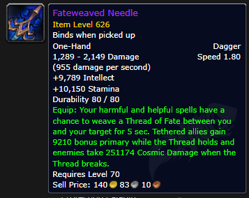How to Obtain Fateweaved Weapons - Hotfix Updates - Wowhead News