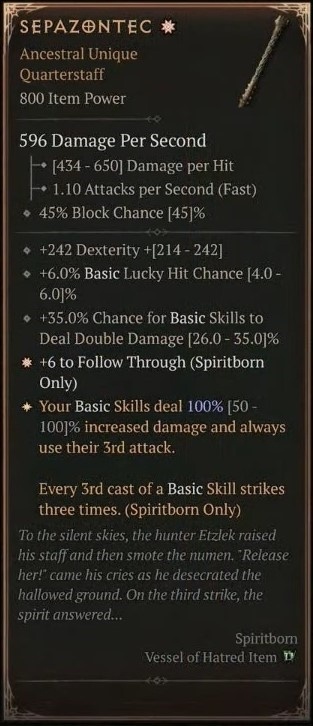 Where to Find Every Spiritborn Unique Item in Diablo 4: Vessel of 