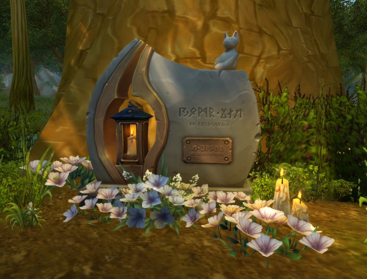 Ibelin's in-game gravestone