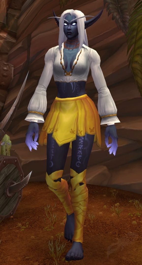 Short Sunny War Skirt and Leg Wraps - Item - World of Warcraft