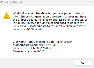 Intel 13th or 14th Gen Warning in WoW - Is Your Computer at Risk 