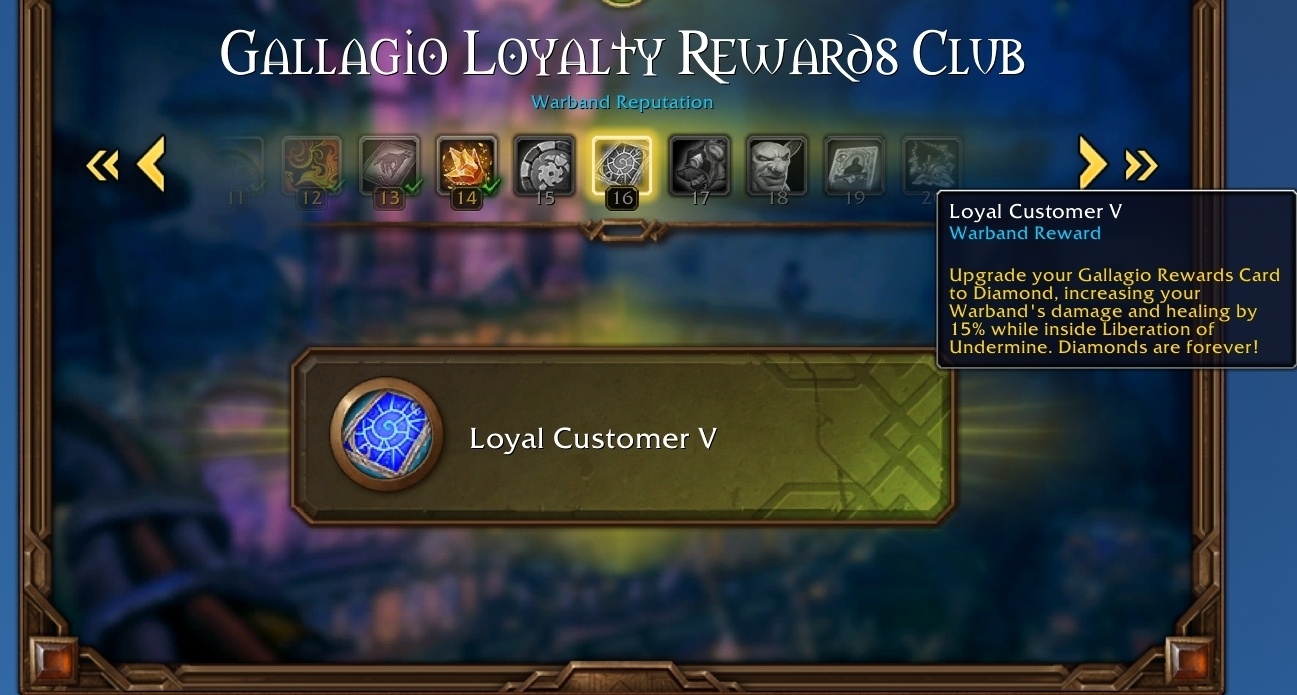 Gallagio Renown Rank 16