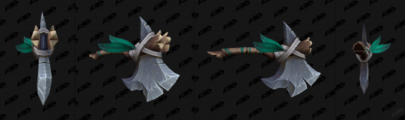 Amani 1H Axe Green and Brown Transmog