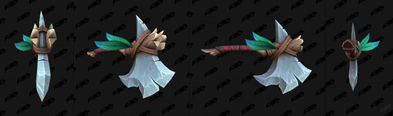 Amani 1H Axe Green and Red Transmog