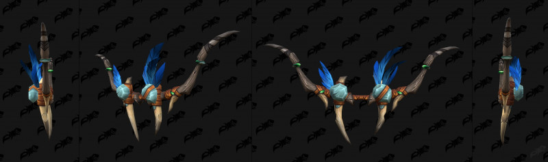 Amani Bow Blue and Orange Transmog