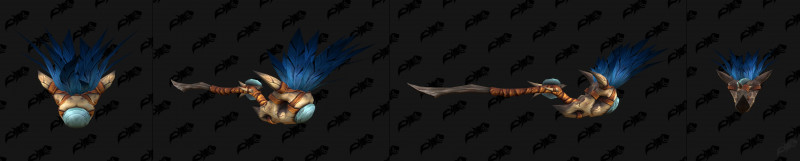 Amani 2H Staff Blue and Orange Transmog