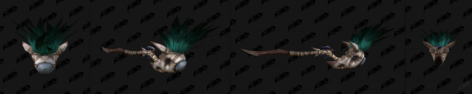 Amani 2H Staff Green and Brown Transmog