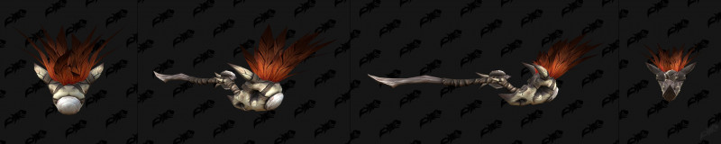 Amani 2H Staff Black and Orange Transmog