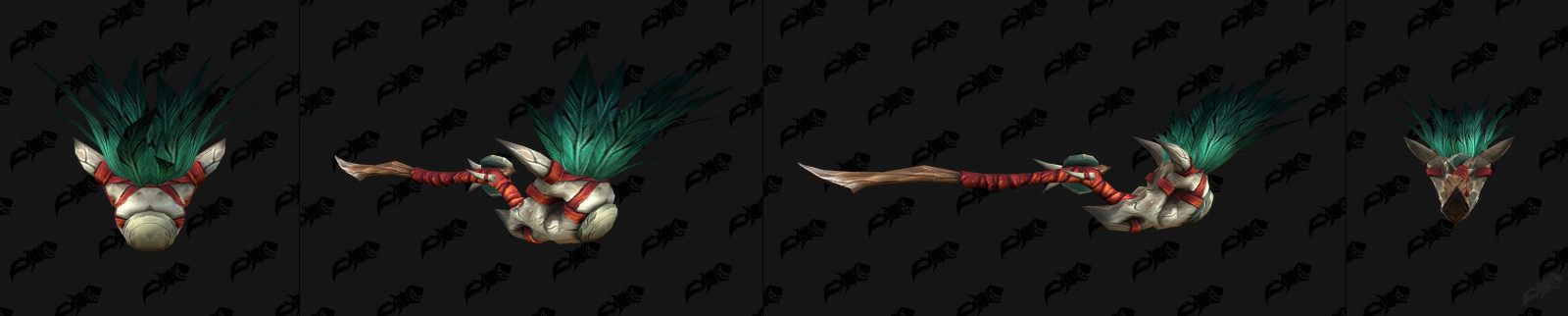Amani 2H Staff Green and Red Transmog